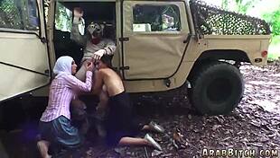 petite arab teen's military gangbang anal pounding