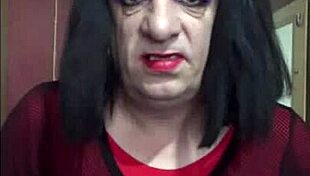 bisexual crossdresser shyly stuffs his hole full at home