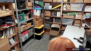 australian redhead teen caught stealing shoplifts big cock punishment