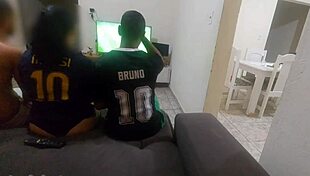 bet led to husband's friend sex then dp pounding with both cocks