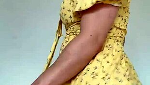 Naughty Brazilian Glasses Babe Dances and Strips Panties from Little Dress! Super Slutty Tease Awaits