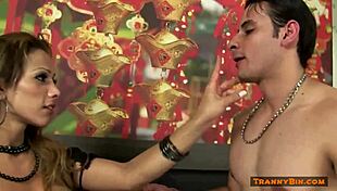 gorgeous tranny gets worshipped hard in casual steamy encounter