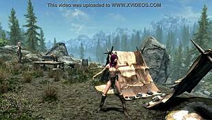 in summertime skyrim, she sways into a hypnotic 3d dance routine