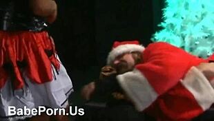 Naughty Babe Slut Deepthroats Thick Cock For Merry Christmas Blowjob