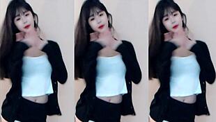 cute chinese girl dances wildly on sexy roller coaster thrill