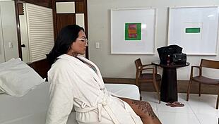 Hotel tech fixes tv then rams 23cm up my ass