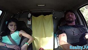 Tiny Hitchhiker Mounts Cock Cowgirl Style for Free Ride in Petite Teen Reality Full Movie with Tattoos and Socks