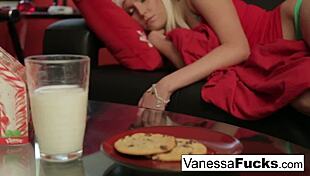 Vanessa Begs Santa To Slam Her Tight Wet Pussy Hard!