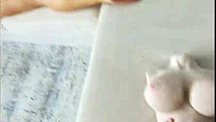 Choosing between roommate's big tits pussy or tantaly fuck doll in dorm threesome