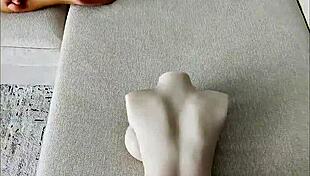 Choosing between roommate's big tits pussy or tantaly fuck doll in dorm threesome