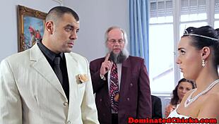 whoa beautiful bride tied up dominated rough after wedding 😈💦