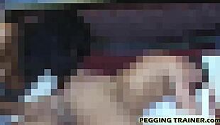 you relax as i slowly slide my thick strapon deep into your tight ass