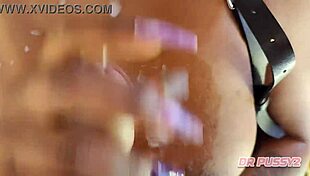 Top Angolan ebony babe takes massive interracial cumshots pt3