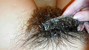 hairy pussy lips tease underwater in steamy pool bath closeup