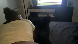 Take pov of 1990s big black cock drilling petite ebony nympho skinny tits