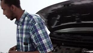 these big boobies fixed my car with bbc titty fuck i couldn't resist