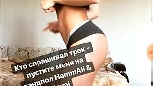 whoa, russian albina's feet and ass posing hot!