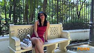 Nympho Latina fucks friend rough on Seville street. Public quickie orgasm got you hard yet?