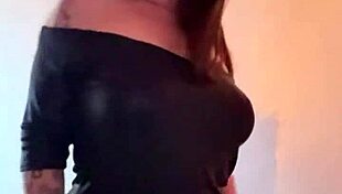 hot milf secretary strips slow rips clothes bounces big tits ass