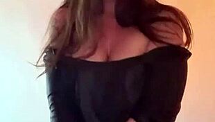 hot milf secretary strips slow rips clothes bounces big tits ass