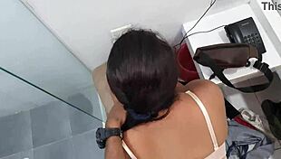 wow check this latina bent over doggystyle on kama sutra chair trivoli motel!!