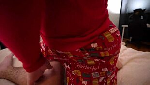 stepsister's wet tight pussy gifted for christmas creampie!