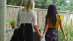 Alexa Tomas fingers Lexi Lowe's big tits lesbian