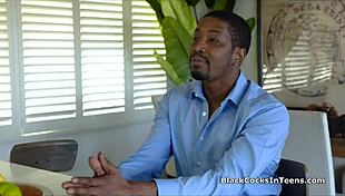 Milf and Teen Share Intense Ebony Thrill in Steamy Trio