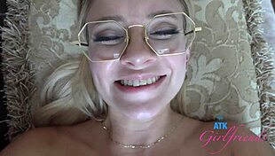 riley star creams from tight pussy fingering?