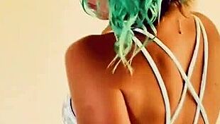 blue jul teases pierced pussy legs small tits close up