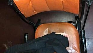 roommate bends over for panty creampie doggystyle pov