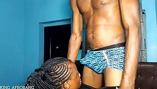 9ja babe kisses licks homemade with visitor