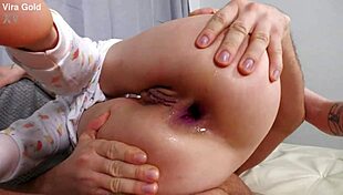 goldie small's tiny 37kg body takes rough anal gape and facial cum