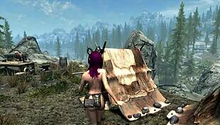 in summertime skyrim, she sways into a hypnotic 3d dance routine