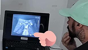 corno takes wife for ultrasound but gyno fucks her wet pussy hard