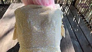 Babe Cums On Petite Wet Pussy Outdoors Nature Fuck Orgasm Public Tit Tease