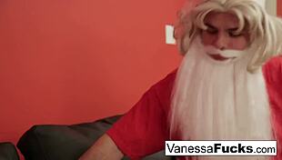 Vanessa Begs Santa To Slam Her Tight Wet Pussy Hard!