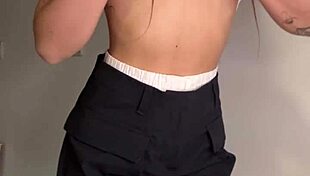 Lovely Stocking Slut Gapes Tight Asshole Deep With Dildo Squirt