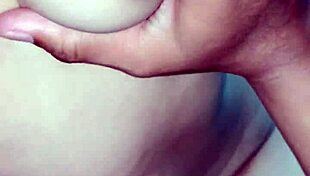 stepmom bath and milk play while dad works away