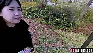 shy japanese babe fingered bent over creampied hairy pussy 😩💦