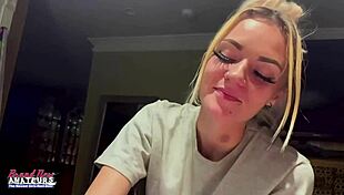 petite blonde caresses nipples teases smooth spot