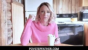 emma hix's shaved teen pussy wrecked by stepdad!!