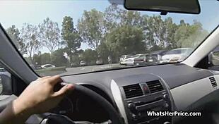 Curly Busty Redhead Teen Picked Up Outdoors Fucked Hardcore for Cash