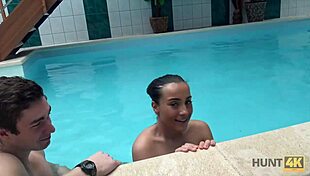 pickup teen sneaks to private pool for cash fingering and licking session 😏🏊‍♀️💦