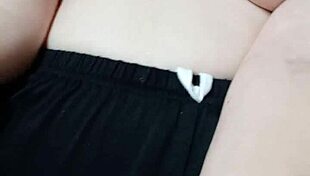 Pregnant Milf Squirts Saliva on Swollen Tits and Sensitive Nipples in Closeup