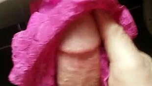 slow teasing handjob while bra barely contains her curves