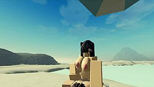 Fucking Roblox Catgirl Creampie at Beach