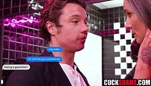 husband dares join wife's random bar toilet fuck?