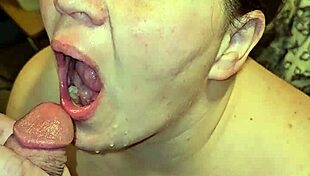 milf gulps piss while her big tits bounce wildly