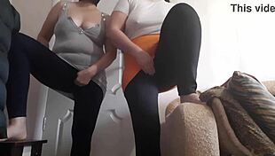 Two Hot Stepsisters Squirt And Scream In Leggings Orgasm Frenzy!